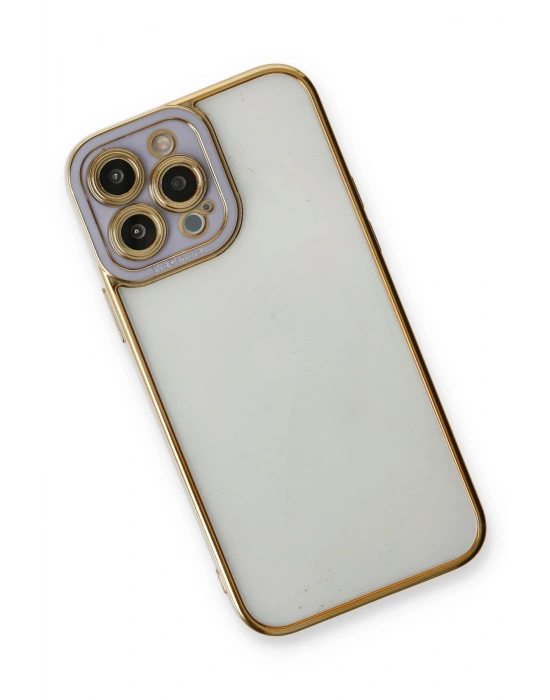 Newface iPhone 13 Pro Max Kılıf Liva Lens Silikon - Lila