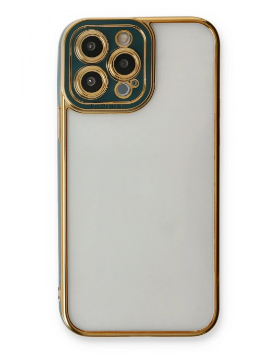 Newface iPhone 13 Pro Max Kılıf Liva Lens Silikon - Yeşil