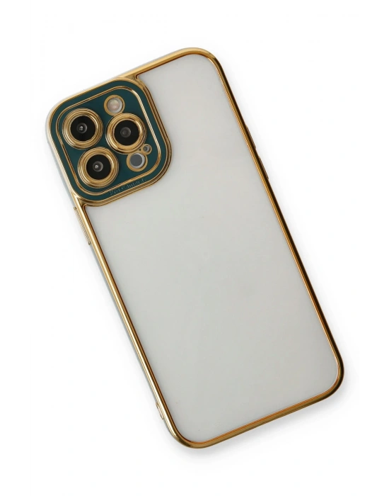 Newface iPhone 13 Pro Max Kılıf Liva Lens Silikon - Yeşil