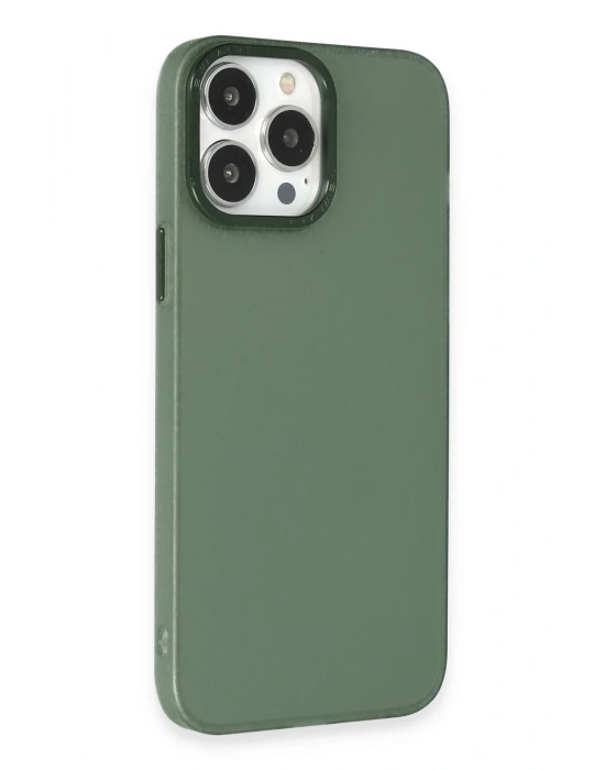 Newface iPhone 13 Pro Max Kılıf Modos Metal Kapak - Koyu Yeşil