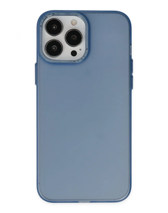 Newface iPhone 13 Pro Max Kılıf Modos Metal Kapak - Lacivert