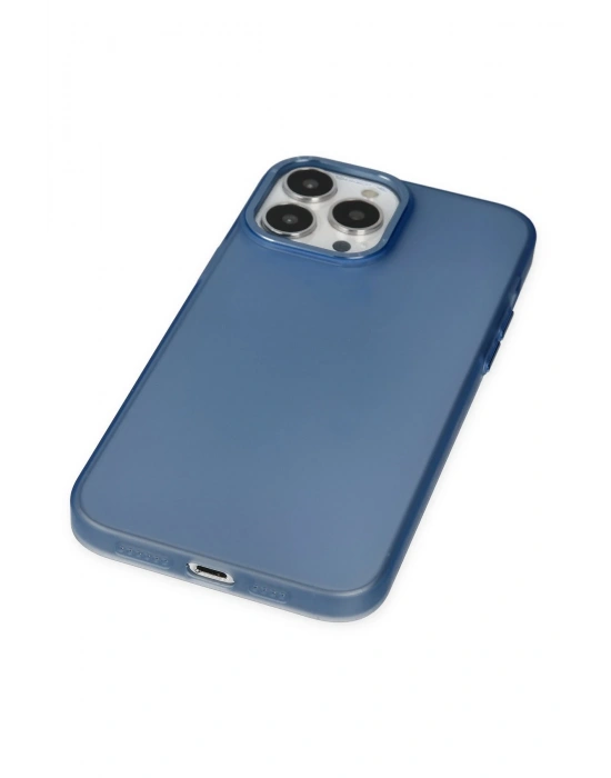 Newface iPhone 13 Pro Max Kılıf Modos Metal Kapak - Lacivert