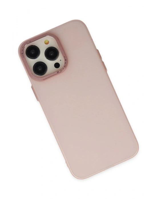 Newface iPhone 13 Pro Max Kılıf Modos Metal Kapak - Pembe