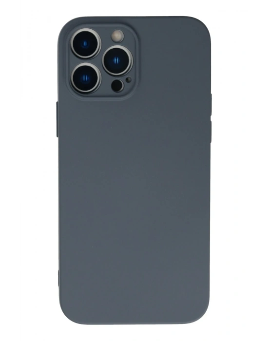 Newface iPhone 13 Pro Max Kılıf Nano içi Kadife Silikon - Gri