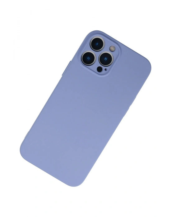 Newface iPhone 13 Pro Max Kılıf Nano içi Kadife Silikon - Lila