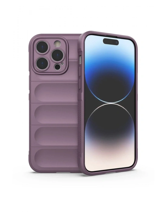 Newface iPhone 13 Pro Max Kılıf Optimum Silikon - Mor