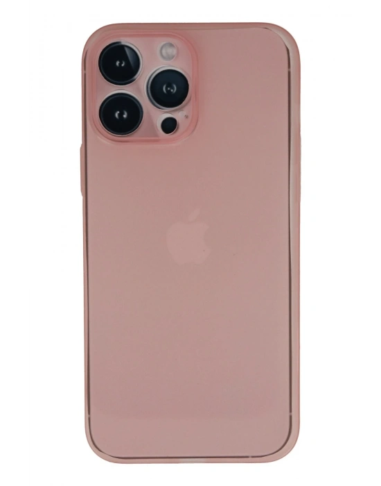 Newface iPhone 13 Pro Max Kılıf PP Ultra İnce Kapak - Pembe