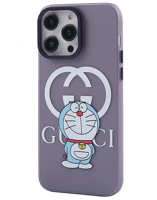 Newface iPhone 13 Pro Max Kılıf Prada Desenli Kapak - Prada Mor - 3