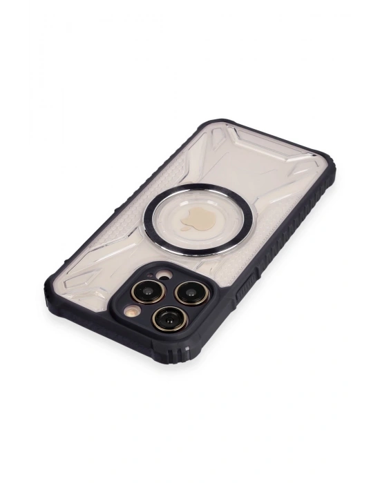 Newface iPhone 13 Pro Max Kılıf Prag Magneticsafe Kapak - Siyah