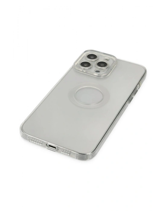 Newface iPhone 13 Pro Max Kılıf Santa Lens Silikon - Şeffaf