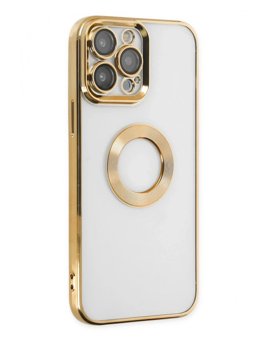Newface iPhone 13 Pro Max Kılıf Slot Silikon - Gold