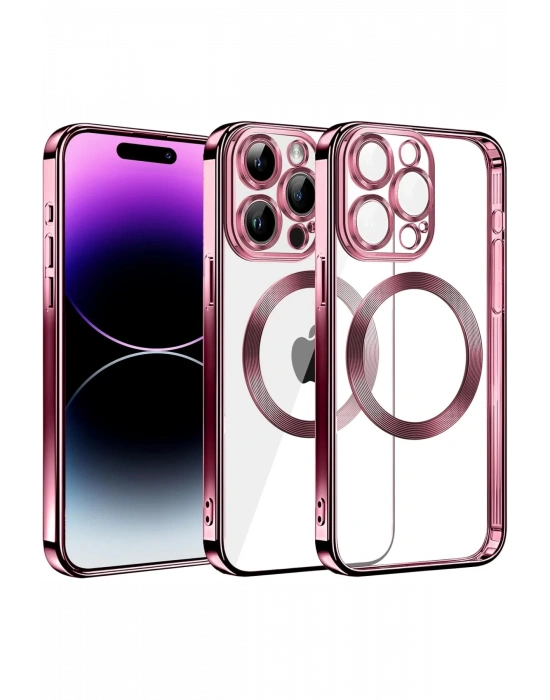 Newface iPhone 13 Pro Max Kılıf Slot Silikon - Rose Gold