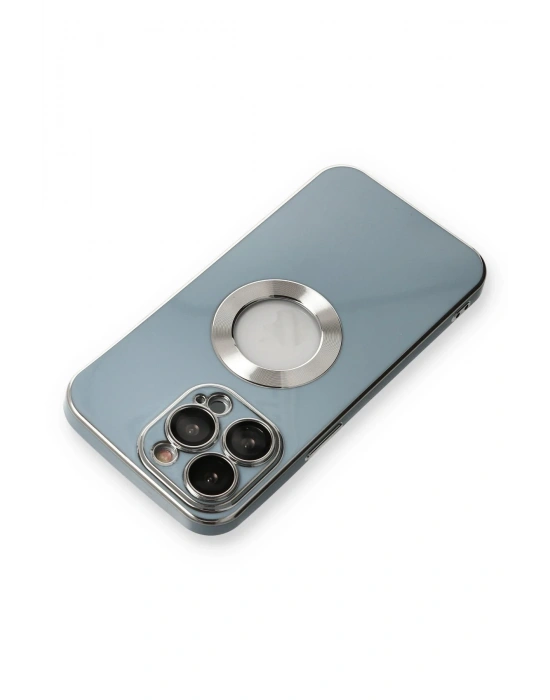 Newface iPhone 13 Pro Max Kılıf Store Silikon - Sierra Blue