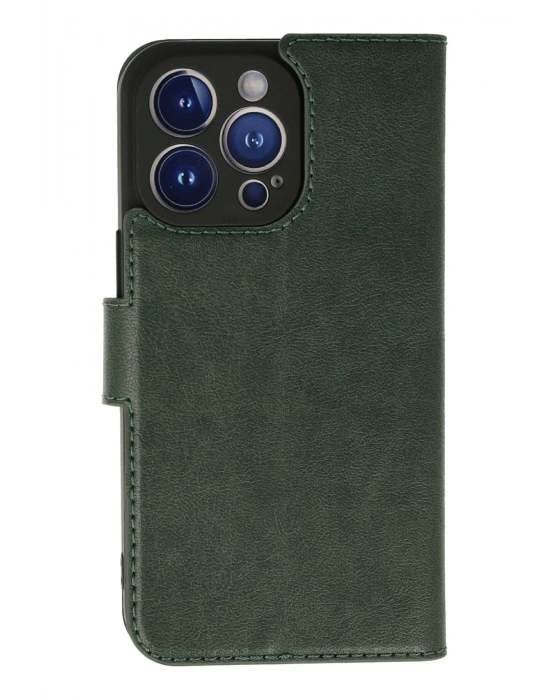 Newface iPhone 13 Pro Max Kılıf Trend S Plus Kapaklı Kılıf - Yeşil