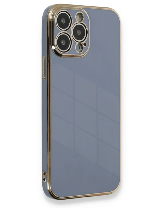 Newface iPhone 13 Pro Max Kılıf Volet Silikon - Mavi