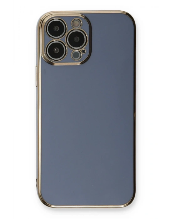 Newface iPhone 13 Pro Max Kılıf Volet Silikon - Mavi