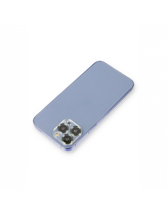 Newface iPhone 13 Pro Max Metal Kamera Lens Koruma Cam - Koyu Yeşil