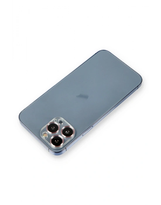 Newface iPhone 13 Pro Max Metal Kamera Lens Koruma Cam - Mor