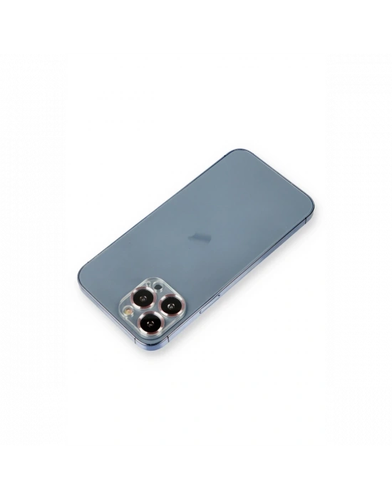 Newface iPhone 13 Pro Max Metal Kamera Lens Koruma Cam - Mor