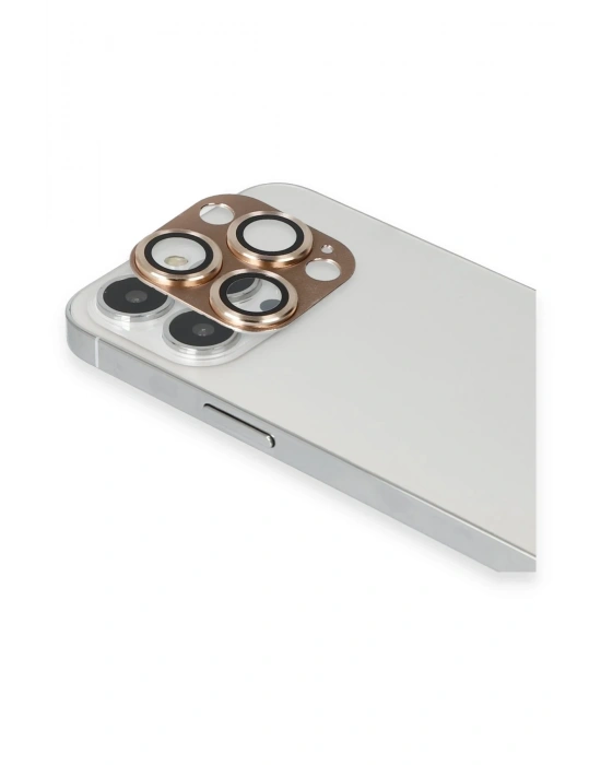 Newface iPhone 13 Pro Max Pers Alüminyum Kamera Lens - Gold