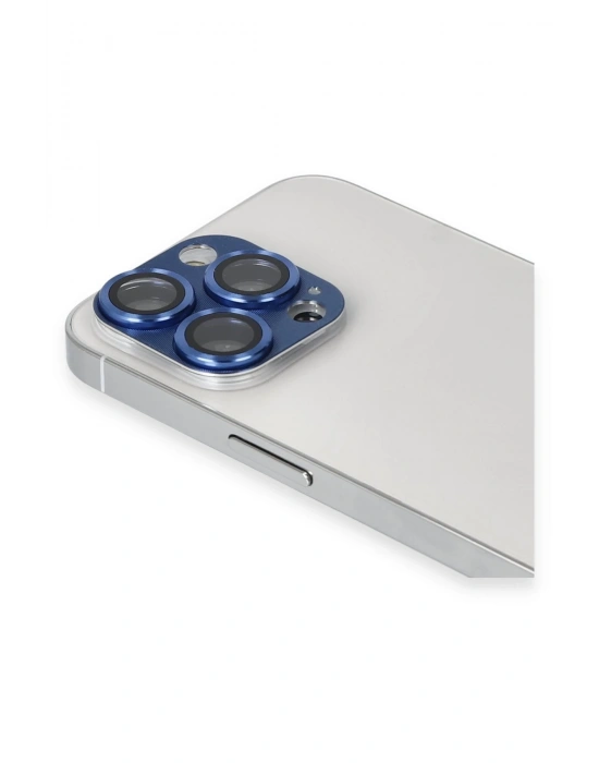 Newface iPhone 13 Pro Max Pers Alüminyum Kamera Lens - Lacivert