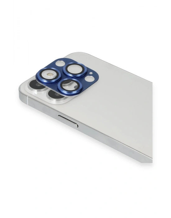 Newface iPhone 13 Pro Max Pers Alüminyum Kamera Lens - Lacivert