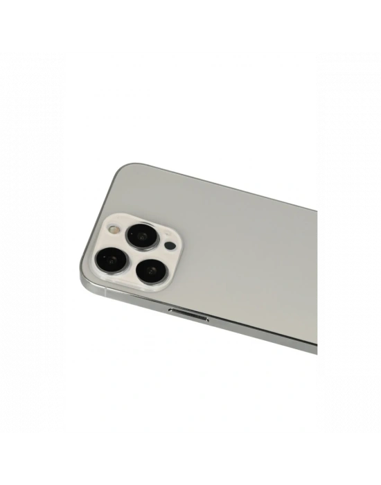 Newface iPhone 13 Pro Max Rainbow Kamera Lens Koruma Cam - Beyaz