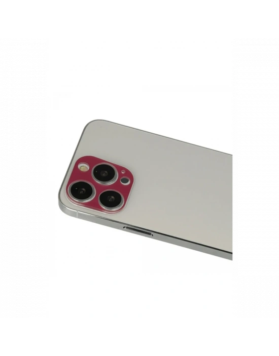 Newface iPhone 13 Pro Max Rainbow Kamera Lens Koruma Cam - Koyu Kırmızı