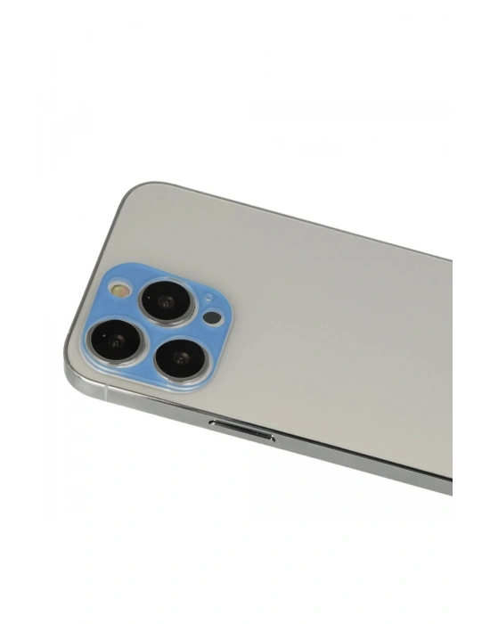 Newface iPhone 13 Pro Max Rainbow Kamera Lens Koruma Cam - Mavi