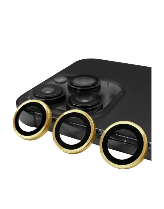 Newface iPhone 13 Pro Max Raze Metal Kamera Lens - Gold