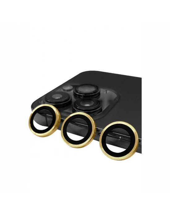 Newface iPhone 13 Pro Max Raze Metal Kamera Lens - Gold