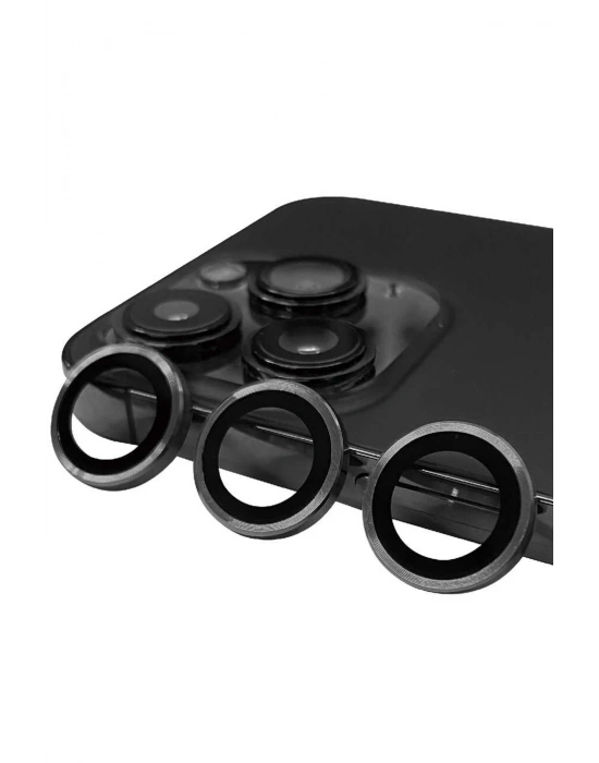 Newface iPhone 13 Pro Max Raze Metal Kamera Lens - Gri