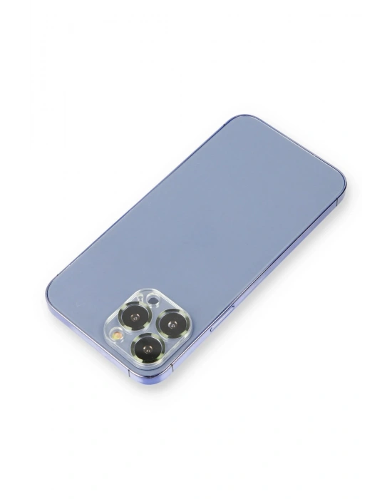 Newface iPhone 13 Pro Metal Kamera Lens Koruma Cam - Koyu Yeşil
