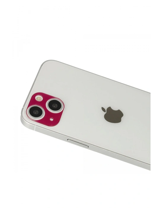 Newface iPhone 13 Rainbow Kamera Lens Koruma Cam - Koyu Kırmızı