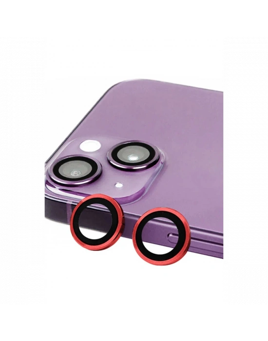 Newface iPhone 13 Raze Metal Kamera Lens - Kırmızı