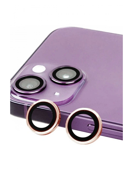 Newface iPhone 13 Raze Metal Kamera Lens - Pembe
