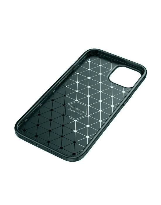 Newface iPhone 14 Kılıf Auto Focus Karbon Kapak - Koyu Yeşil