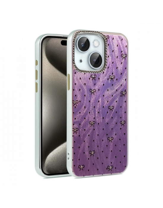 Newface iPhone 14 Kılıf Blade Aynalı Desenli Kapak - Desen 2