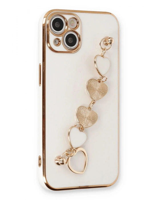 Newface iPhone 14 Kılıf Esila Silikon - Beyaz