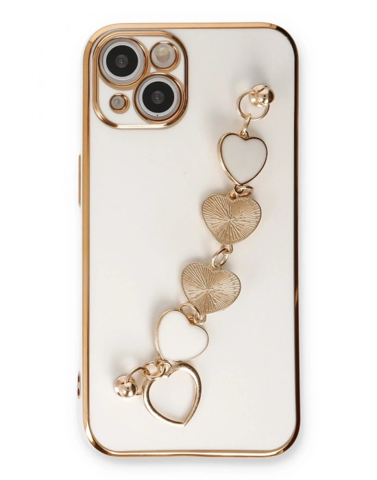 Newface iPhone 14 Kılıf Esila Silikon - Beyaz