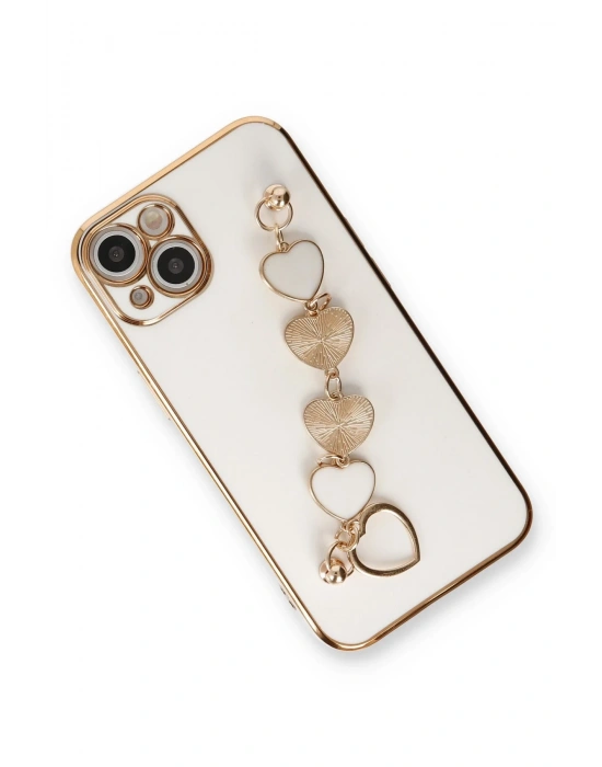 Newface iPhone 14 Kılıf Esila Silikon - Beyaz