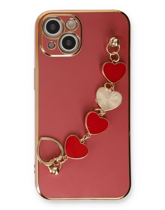 Newface iPhone 14 Kılıf Esila Silikon - Kırmızı