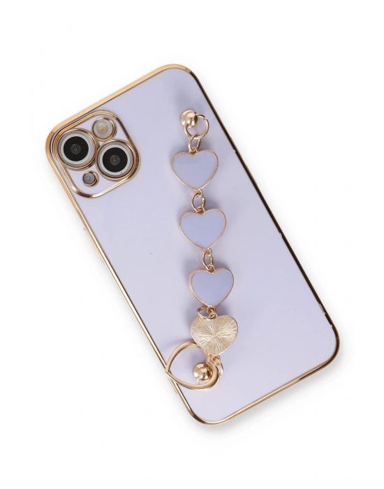 Newface iPhone 14 Kılıf Esila Silikon - Lila