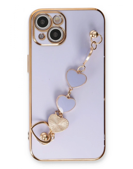 Newface iPhone 14 Kılıf Esila Silikon - Lila