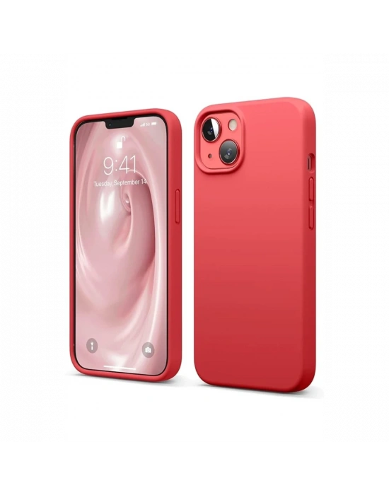 Newface iPhone 14 Kılıf First Silikon - Kırmızı