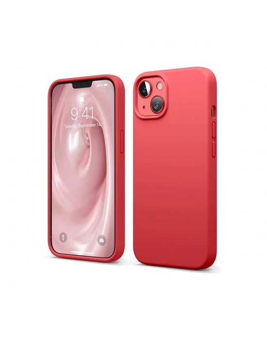 Newface iPhone 14 Kılıf First Silikon - Kırmızı