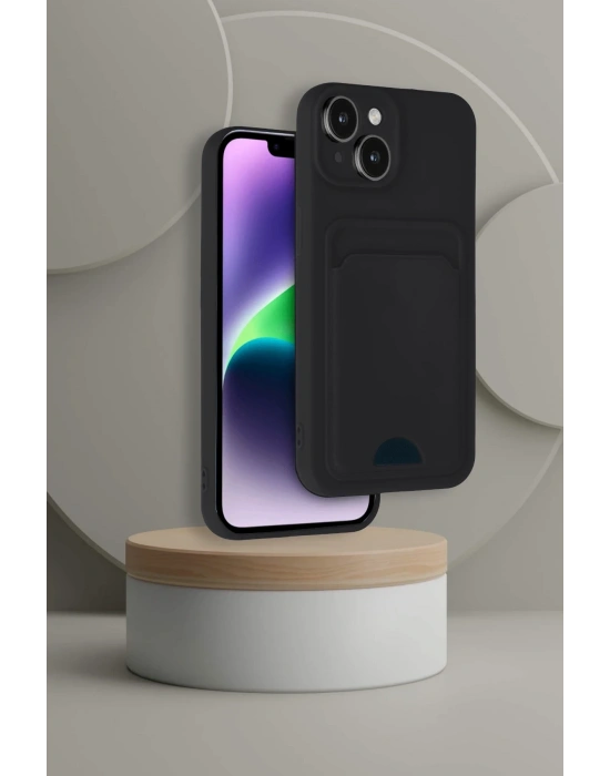 Newface iPhone 14 Kılıf Kelvin Kartvizitli Silikon - Kırmızı