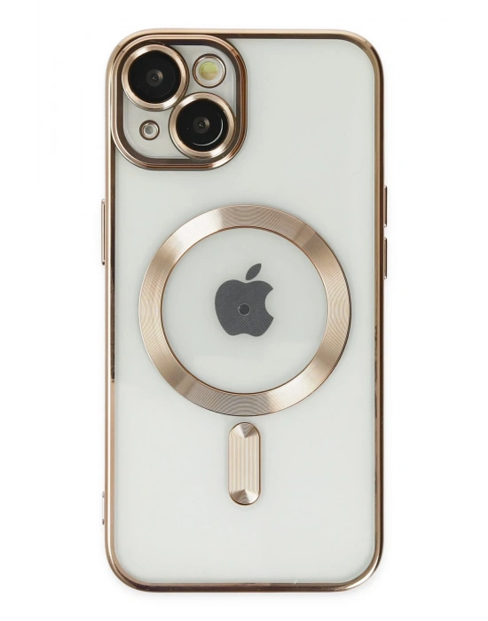 Newface iPhone 14 Kılıf Kross Magneticsafe Kapak - Gold