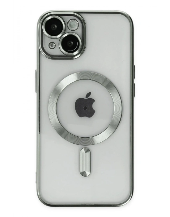 Newface iPhone 14 Kılıf Kross Magneticsafe Kapak - Gümüş