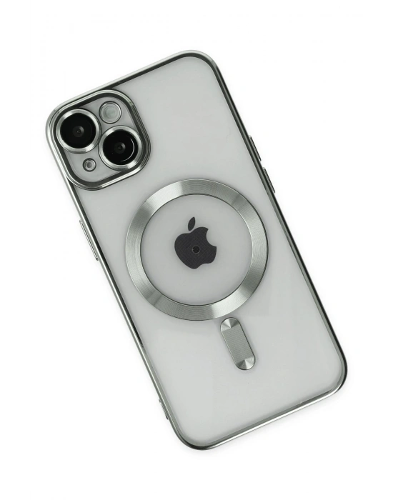 Newface iPhone 14 Kılıf Kross Magneticsafe Kapak - Gümüş